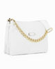 Immagine di DIVAS - Borsa bianca in VERA PELLE con spallina in catena e tracolla regolabile, MADE IN ITALY