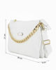 Immagine di DIVAS - Borsa bianca in VERA PELLE con spallina in catena e tracolla regolabile, MADE IN ITALY