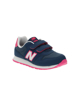 Immagine di NEW BALANCE - Sneakers blu e rosa con logo bianco e doppio strappo, numerata 35,5/40 - 500