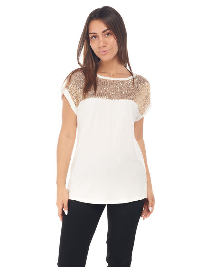 Immagine di MY JEWELS - DONNA TSHIRT MANICA CORTA PAILLETTES