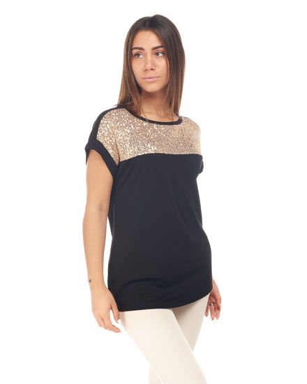Immagine di MY JEWELS - DONNA TSHIRT MANICA CORTA PAILLETTES