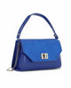Immagine di Borsa blu oltremare un manico con chiusura girello e patta glitter - MADE IN ITALY - ANNES NICOLE
