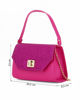 Immagine di Borsa fuxia un manico con chiusura girello e patta glitter - MADE IN ITALY - ANNES NICOLE