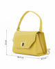 Immagine di Borsa a mano gialla con chiusura girello e patta vernice- MADE IN ITALY - ANNES NICOLE