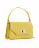 Immagine di Borsa a mano gialla con chiusura girello e patta vernice- MADE IN ITALY - ANNES NICOLE