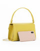 Immagine di Borsa a mano gialla con chiusura girello e patta vernice- MADE IN ITALY - ANNES NICOLE
