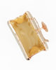 Immagine di Clutch oro con strass e chiusura gioiello di strass - DIVAS