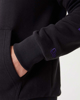 Immagine di NEW ERA - Felpa nera e viola con cappuccio zip frontale e logo Lakers
