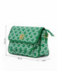 Immagine di ENRICO COVERI - Borsa da donna verde loggata con patta