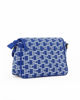 Immagine di ENRICO COVERI - Borsa da donna blu loggata con patta