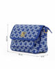 Immagine di ENRICO COVERI - Borsa da donna blu loggata con patta