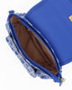 Immagine di ENRICO COVERI - Borsa da donna blu loggata con patta