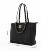 Immagine di LAURA BIAGIOTTI - Borsa nera a spalla da donna con diamantini sui manici e sul logo