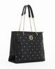 Immagine di LAURA BIAGIOTTI - Borsa nera da donna a spalla con borchie frontali