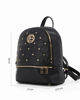Immagine di LAURA BIAGIOTTI - Zaino nero da donna con borchie frontali e spalline regolabili