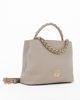 Immagine di LAURA BIAGIOTTI - Borsa tortora da donna con diamantini sul manico e tracolla rimovibile