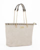 Immagine di LANCETTI - Borsa beige a spalla con borchie e diamantini