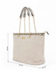 Immagine di LANCETTI - Borsa beige a spalla con borchie e diamantini