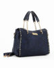 Immagine di LANCETTI - Borsa blu notte con diamantini, borchie e tracolla rimovibile