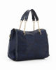 Immagine di LANCETTI - Borsa blu notte con diamantini, borchie e tracolla rimovibile
