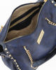 Immagine di LANCETTI - Borsa blu notte con diamantini, borchie e tracolla rimovibile