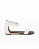 Immagine di MISS GLOBO - Sandalo bianco con multifasce alla caviglia e zip posteriore