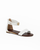 Immagine di MISS GLOBO - Sandalo bianco con multifasce alla caviglia e zip posteriore
