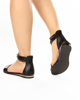 Immagine di MISS GLOBO - Sandalo nero con multifasce alla caviglia e zip posteriore