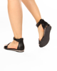 Immagine di MISS GLOBO - Sandalo nero con multifasce alla caviglia e zip posteriore