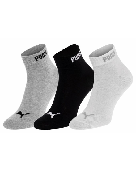 Immagine di PUMA - Set 3 paia calzini da uomo nero bianco e grigio