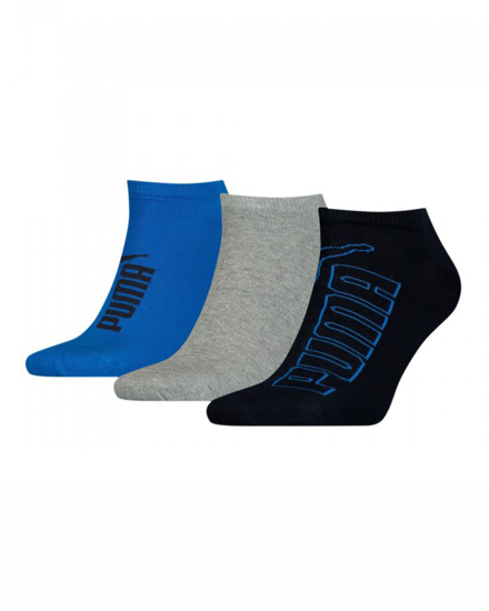 Immagine di PUMA - Set 3 paia calzini blu azzurro e grigio, numerata 27/40