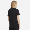 Immagine di NIKE - T shirt girocollo da bambino nera in cotone con logo bianco