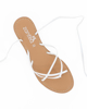 Immagine di ZANTEA - Sandalo bianco infradito lace-up  in VERA PELLE