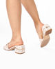 Immagine di LAURA BIAGIOTTI - Mules bianco loggato con punta quadrata, tacco 5,5CM