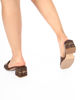 Immagine di LAURA BIAGIOTTI - Mules marrone loggato con punta quadrata, tacco 5,5CM