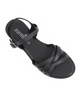 Immagine di ZANTEA - Sandalo nero in VERA PELLE con cinturini incrociati