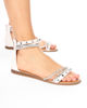 Immagine di MISS GLOBO - Sandalo bianco con borchie e strass