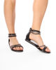 Immagine di MISS GLOBO - Sandalo nero con borchie e strass