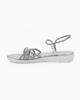 Immagine di MISS GLOBO - Sandalo argento con strass e cinturini incrociati, tacco 3CM