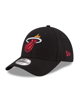 Immagine di NEW ERA - Cappello regolabile nero con logo Miami Heat - 9FORTY