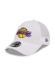 Immagine di NEW ERA - Cappello regolabile bianco con pannello posteriore in mesh e logo Lakers- 9FORTY