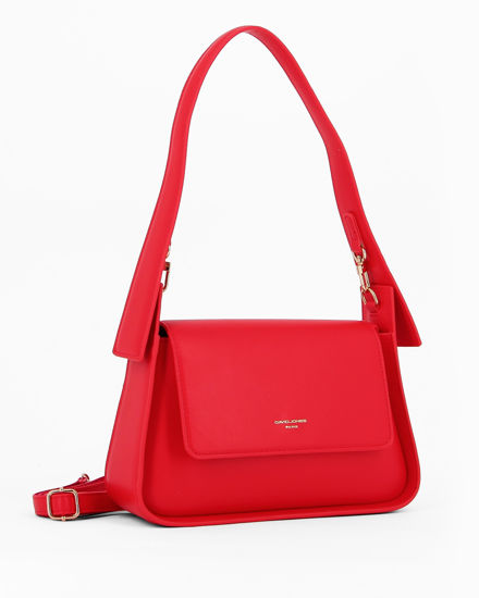 Immagine di DAVID JONES - Borsa a spalla rossa con patta