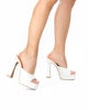Immagine di MISS GLOBO - Sandalo mules bianco, tacco 13,5 CM