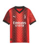Immagine di PUMA - T shirt da calcio bambino nera e rossa in tessuto traspirante con logo Milan - HOME JERSEY