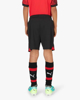 Immagine di PUMA - Pantaloncini da calcio bambino neri e rossi in tessuto traspirante con logo Milan