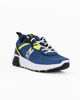 Immagine di NAVIGARE - Scarpa da uomo blu e giallo fluo in mesh traspirante con logo bianco - SAND