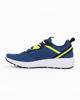 Immagine di NAVIGARE - Scarpa da uomo blu e giallo fluo in mesh traspirante con logo bianco - SAND