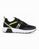 Immagine di NAVIGARE - Scarpa da uomo nera e gialla fluo in mesh traspirante con logo bianco - SAND