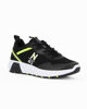 Immagine di NAVIGARE - Scarpa da uomo nera e gialla fluo in mesh traspirante con logo bianco - SAND