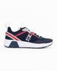 Immagine di NAVIGARE - Scarpa da uomo blu scuro e rossa in mesh traspirante con logo bianco - SAND